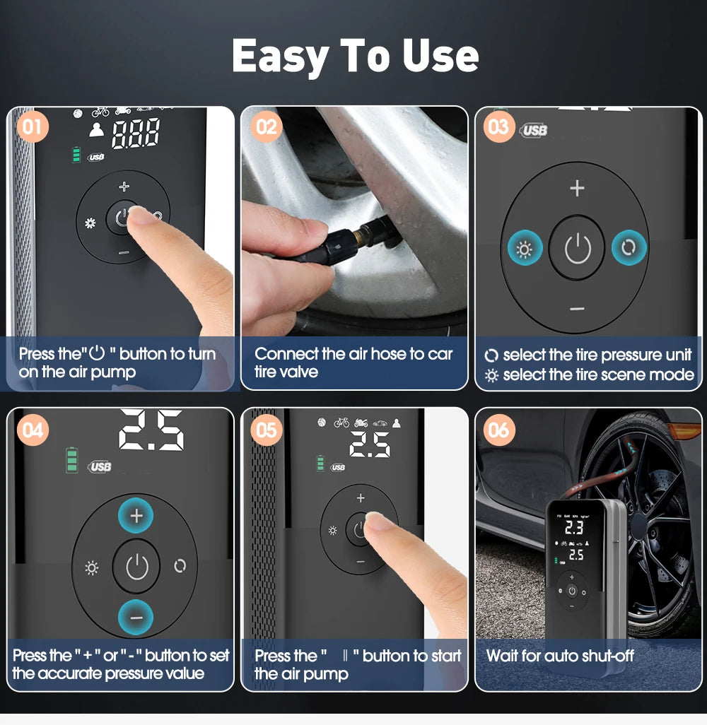 Rechargeable Air Pump Tire Inflator